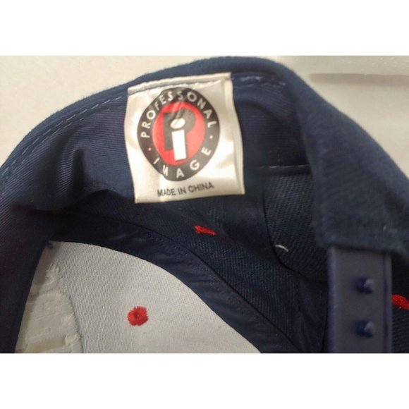 Lenscrafters Eyeglasses Cap Blue Red Canvas Snap Back Hat Promotional Sales - Picture 8 of 9